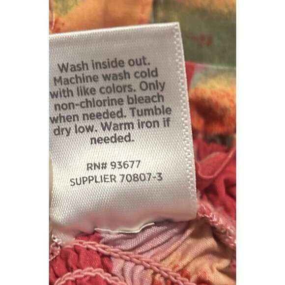 Peyton & Parker Bright Floral Ruffled Smocked Tie Back Maxi Dress Size Large - Picture 4 of 15